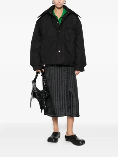 Charles Jeffrey Loverboy Padded Shirt Jacket In Black