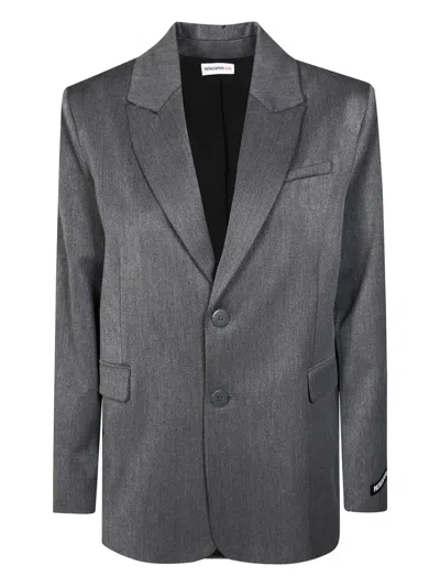 Patrizia Pepe Girl Two-button Blazer In Gray