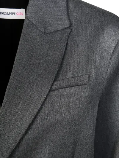 Patrizia Pepe Girl Two-button Blazer In Gray