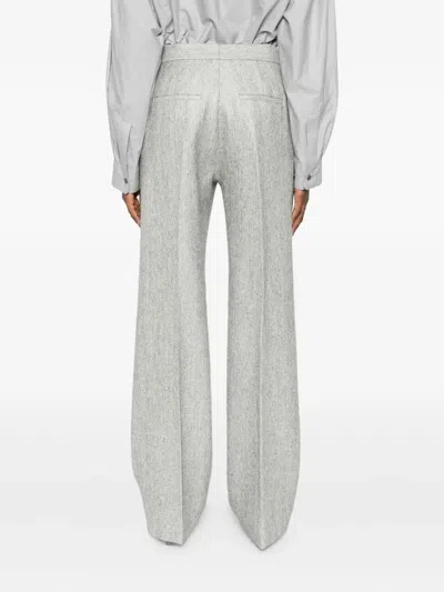 Antonelli Herringbone Tailored Trousers In Gray