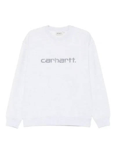 Carhartt Logo-embroidered Sweatshirt In White