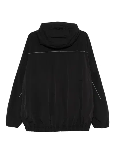 And Wander X Roa Zip-up Hooded Jacket In Black