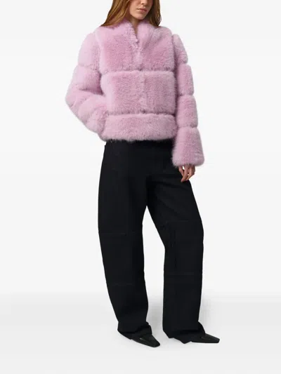 Apparis Sai Sable Coat In Pink