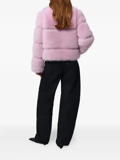 Apparis Sai Sable Coat In Pink