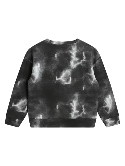 Hugo Boss Tie-dye Print Sweatshirt In Black