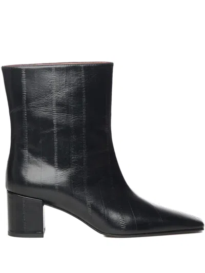 Giuliano Galiano 60mm Stefy Leather Ankle Boot In Black
