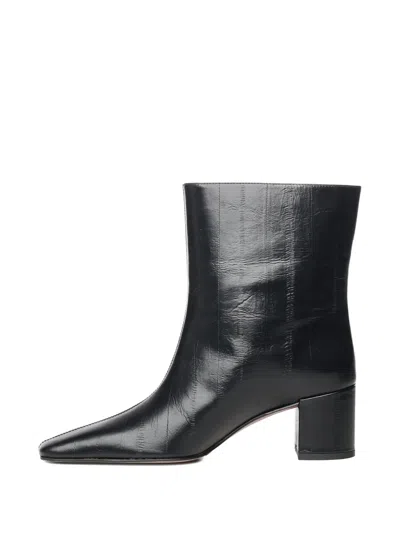 Giuliano Galiano 60mm Stefy Leather Ankle Boot In Black
