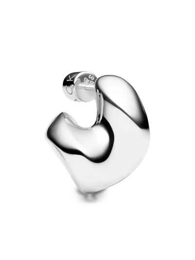 Maria Black Small Saddle Earring In Silver