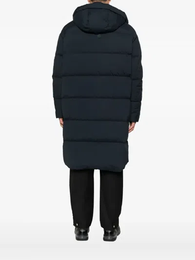 Moose Knuckles Hooded Padded Jacket In Blue