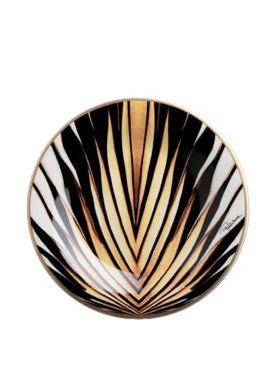 Roberto Cavalli Ray Of Gold Bread Plates (set Of Two) In Multi