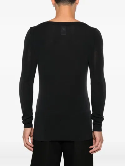Lemaire V-neck Top In Black