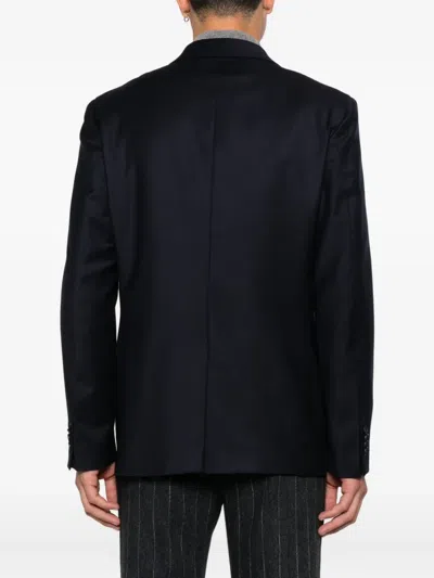 Manuel Ritz Peak-lapel Double-breasted Blazer In Black