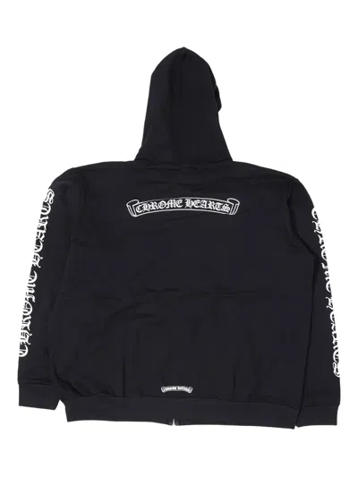 Chrome Hearts Logo-detail Zip-up Hoodie In Black