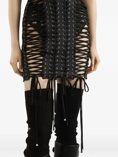 Dolce & Gabbana Short Silk And Viscose Dress In Black