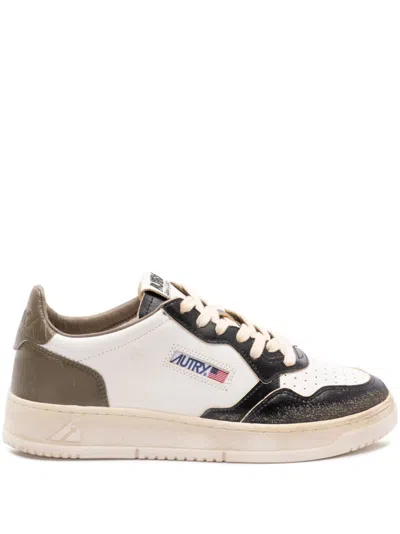 Autry Retro-inspired Sneakers With Mixed Textures In Multi
