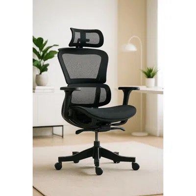 Streamdale Furniture Streamdale Ergonomic Mesh Office Chair: 4d Armrests, Cool Comfort In Black
