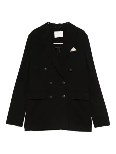 Circolo 1901 Double-breasted Blazer In Black