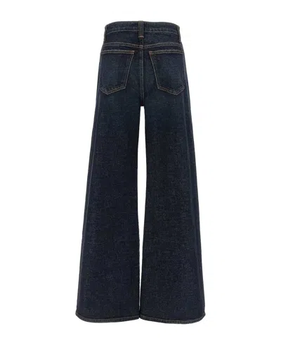 Khaite Women Blue Dane Wide-leg Jeans In Blue