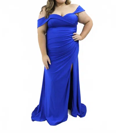Sydney's Closet Maxi Dress - Plus In Blue In Blue