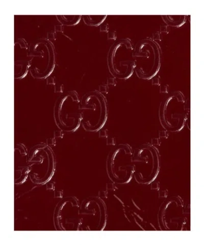 Gucci Embossed Gg Naplak Dress In Burgundy
