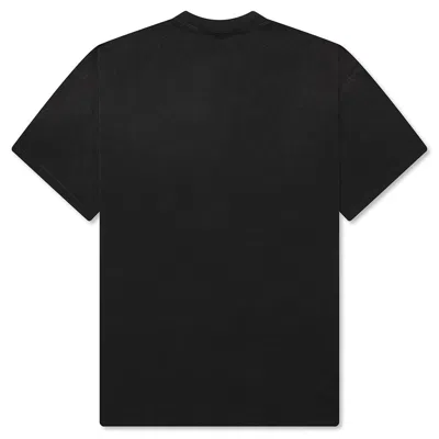 Represent Legacy Crest Cotton T-shirt With Distressed Effect In Black