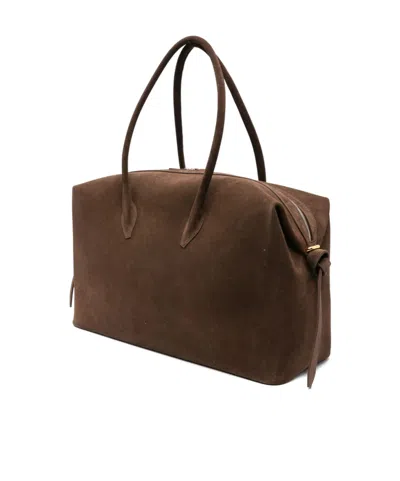 Yuzefi Double Handle Shoulder Bag In Brown