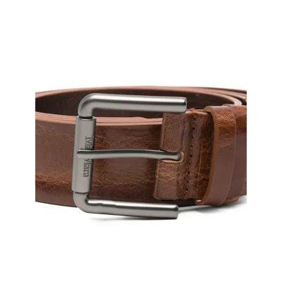 Max Mara Long Adjustable Belt Metal Buckle In Brown