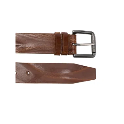 Max Mara Long Adjustable Belt Metal Buckle In Brown