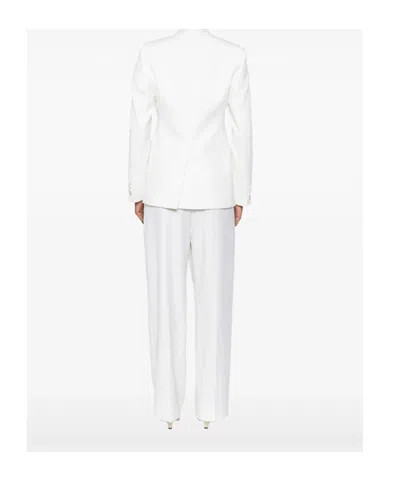 Max Mara Long-sleeved Suit Jacket In White