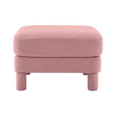 Streamdale Furniture Streamdale Lucas Ottoman Polyester-pink In Pink