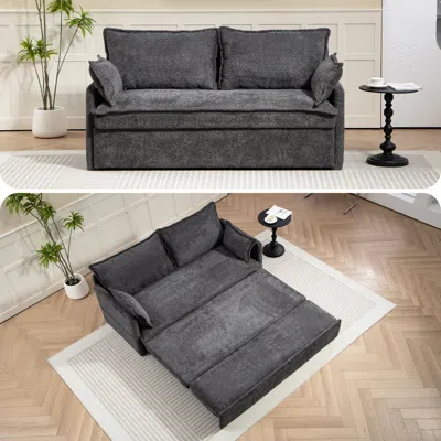 Streamdale Furniture Streamdale Pull Out Sofa Bed, Corduroy Sleeper Couch W/ Storage & Usb Ports