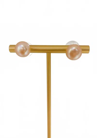Wendy Mignot Women's Flat Back Stud Earrings In Pink In Gold