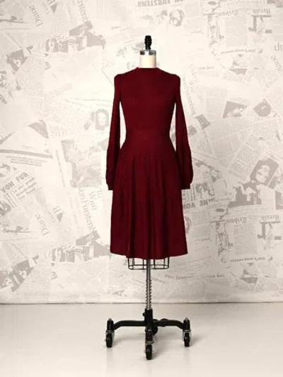 Trove (finished) Dillan Knit Knee-length Dress -  Vintage In Burgundy