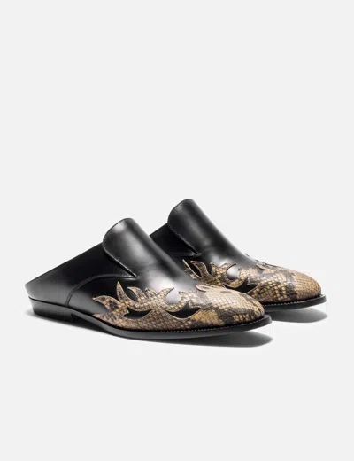Dries Van Noten Cowboy Babouche In Black