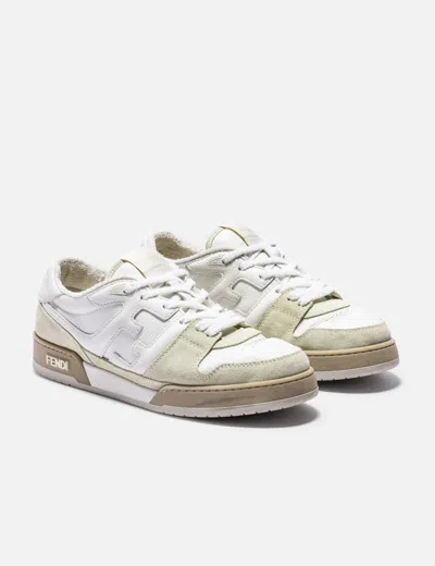 Fendi Match Low Top Leather Sneakers In Multi