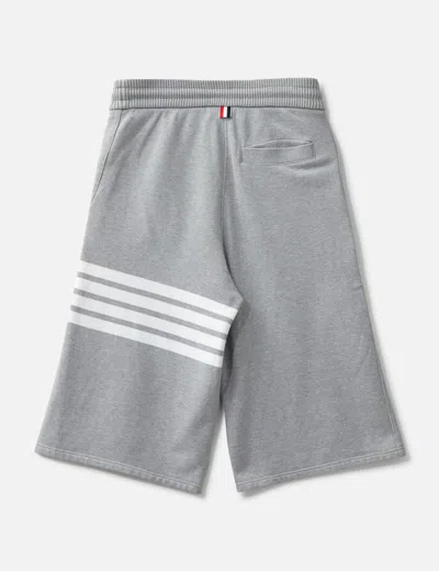 Thom Browne Light Gray Loopback Cotton Sweatshorts In Gray