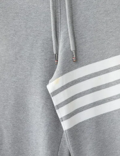 Thom Browne Light Gray Loopback Cotton Sweatshorts In Gray
