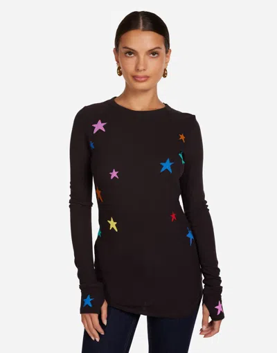 Lauren Moshi Mckinley Brushed Stars In Black