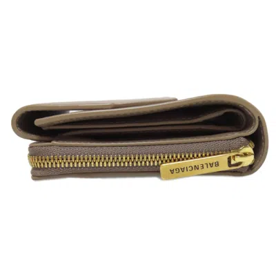 Pre-owned Balenciaga Brown Leather Wallet (bi-fold) ()