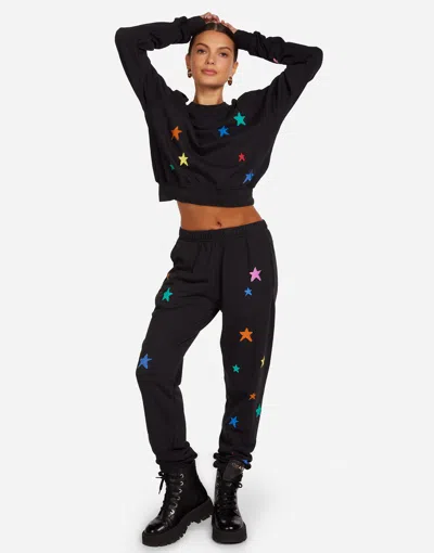 Lauren Moshi Spalding Brushed Stars In Black