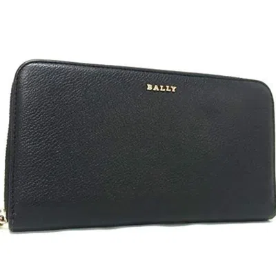 Pre-owned Bally Black Leather Long Wallet (bi-fold) ()