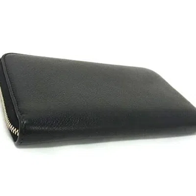 Pre-owned Bally Black Leather Long Wallet (bi-fold) ()