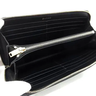Pre-owned Bally Black Leather Long Wallet (bi-fold) ()
