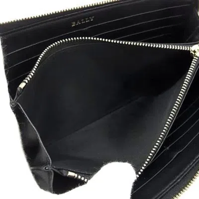 Pre-owned Bally Black Leather Long Wallet (bi-fold) ()