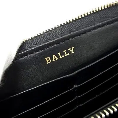Pre-owned Bally Black Leather Long Wallet (bi-fold) ()