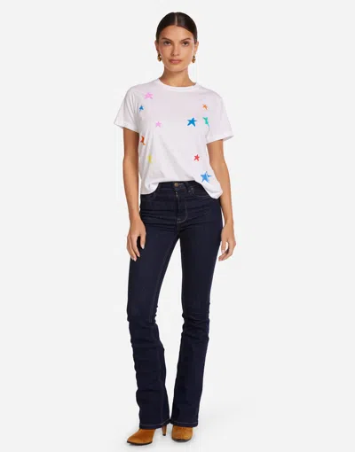Lauren Moshi Ursula Brushed Stars In White