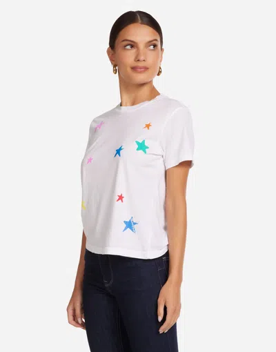 Lauren Moshi Ursula Brushed Stars In White