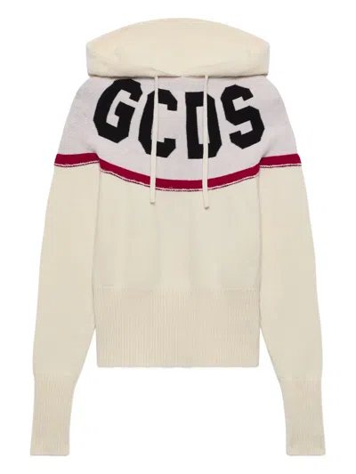 Gcds Hooded Sweater In Metallic