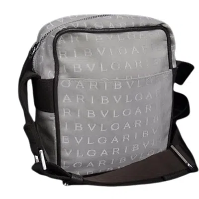 Pre-owned Bvlgari Beige Brown Canvas Leather Pochette Shoulder Bag () In Multi