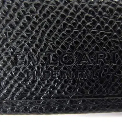 Pre-owned Bvlgari Black Leather Long Wallet (bi-fold) ()
